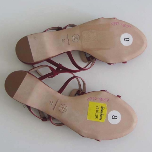 Chanel Patent Leather Cage Sandals - Black Sandals, Shoes  CHANEL patent leather CC logo caged sandals 38 / 8